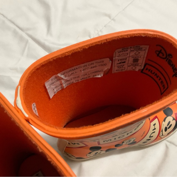 Hunter Kids Orange Rain Boots size UK 6 - Picture 2 of 6